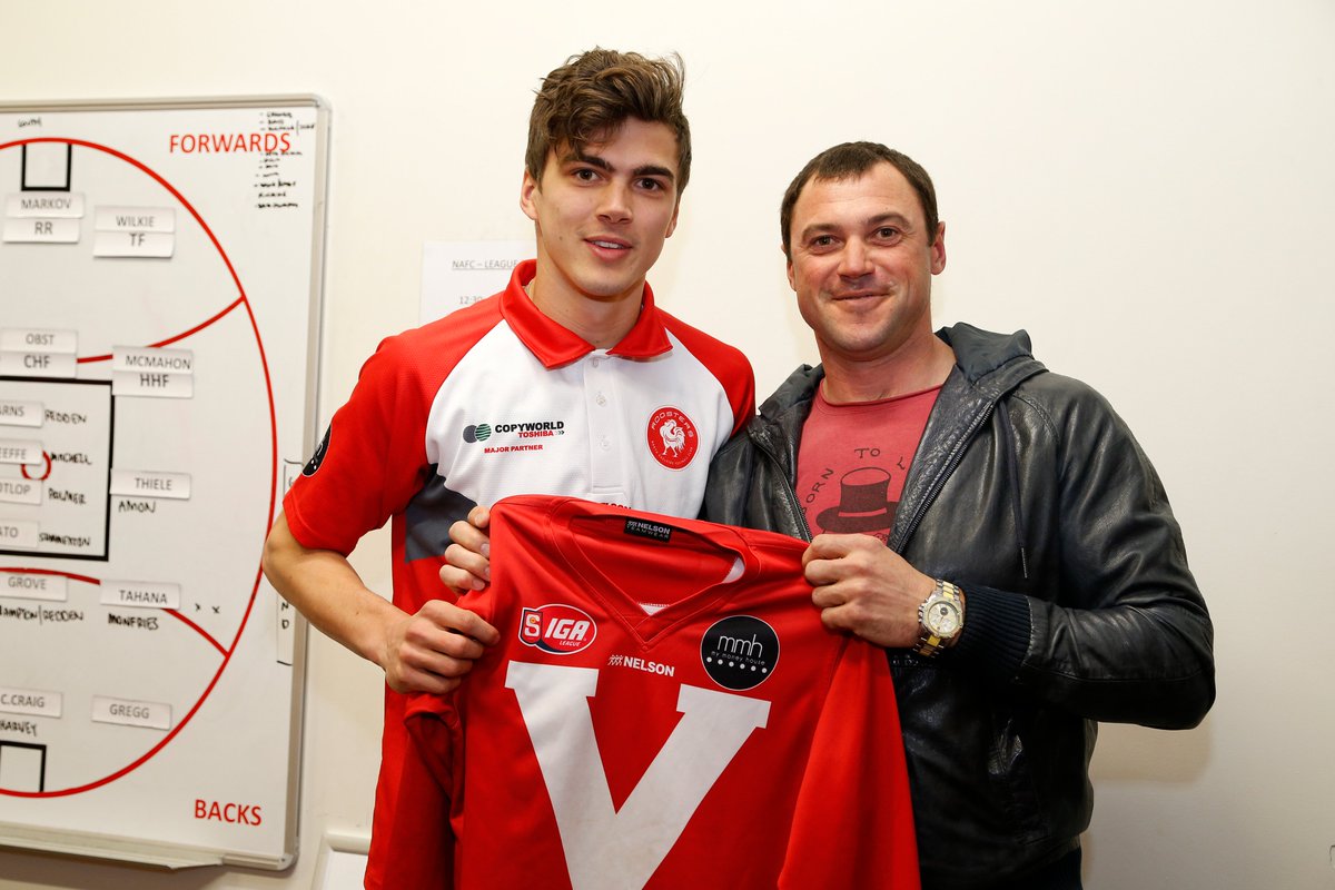 NorthAdelaideFC's tweet photo. The North Adelaide Football Club would like to wish former Rooster, Oleg Markov all the very best for this weekend’s AFL Grand Final.
Go well, Oleg!
#roostersintheafl #juniordevelopment #talentpathways https://t.co/HX5jBGGS1y