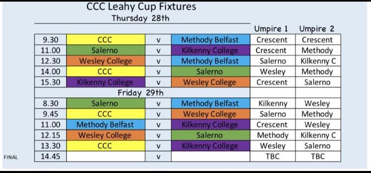 MCB_girlshockey's tweet image. Schedule for today’s 1st XI in the Leahy Cup. #goodluck #madetolead