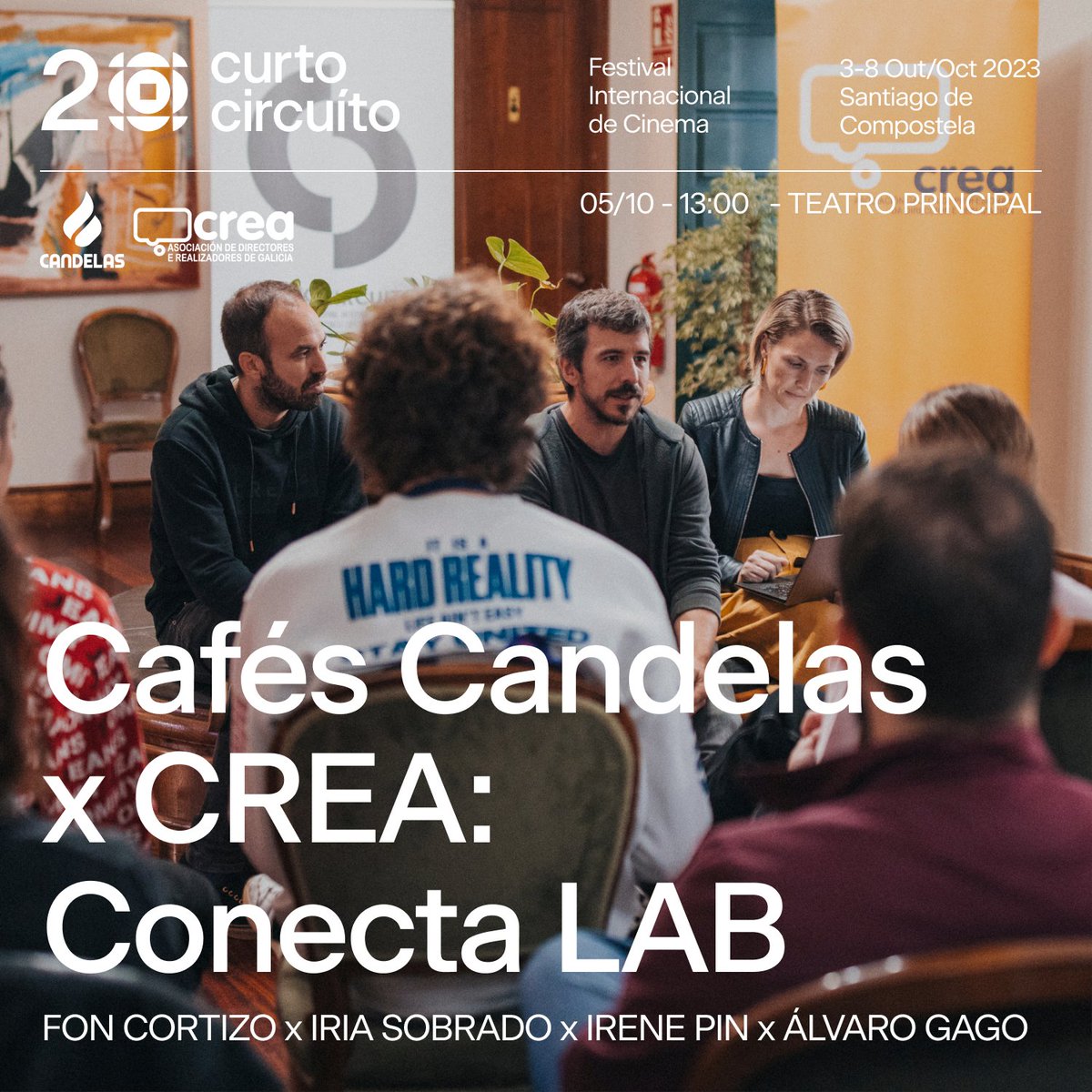 FCurtocircuito's tweet photo. ☕️@Cafescandelas x CREA

En abril celebrouse a 1ª edición do #ConectaLAB, o laboratorio para creadoras de @GaliciaCREA. Neste encontro, explicaranse as vías de participación que darán forma á seguinte edición.

👉🏽#FonCortizo, @iriasobrado, @serfaiscas e #ÁlvaroGago.

🏷 @CCultura https://t.co/qqrBr9nz9h