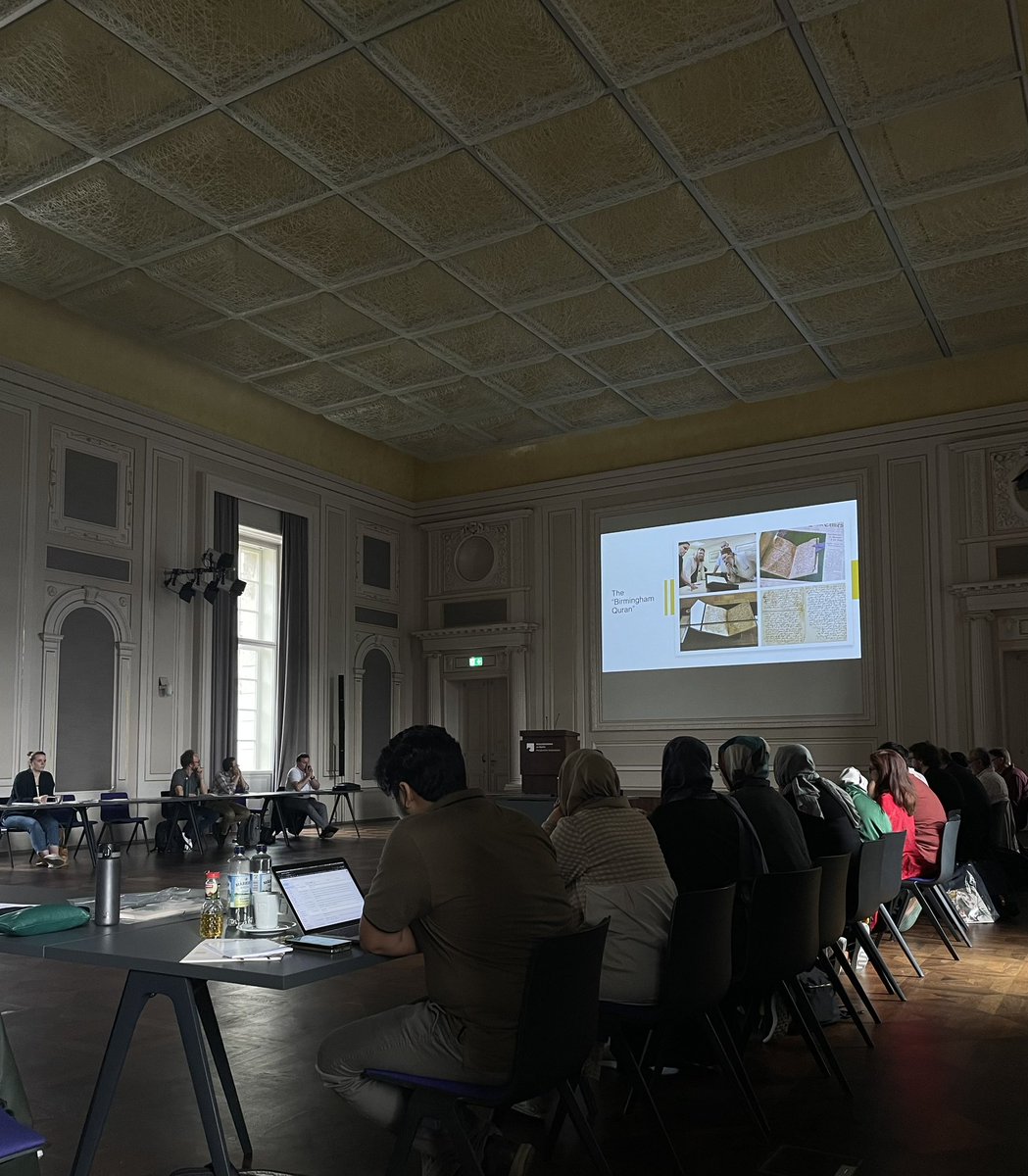 CorpusCoranicum's tweet photo. Completed last week in Berlin: The International workshop "Qur’ānic manuscripts, past and present: Cataloging and digital tools" organized by Corpus Coranicum @bbaw_de, @stabiberlin, @od_portal and @FurqanHeritage. https://t.co/MNXdY6XmUh