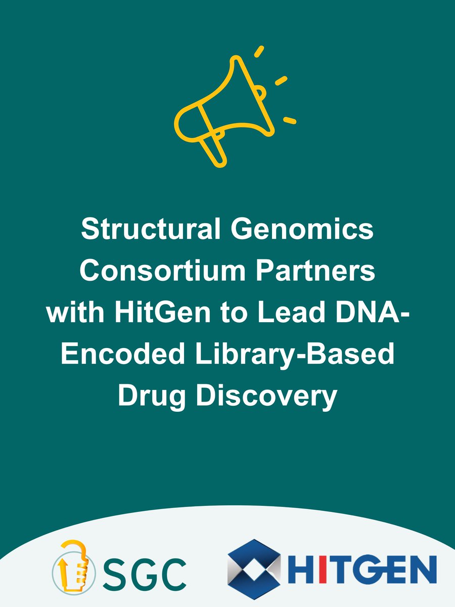 thesgconline's tweet image. We are glad to announce our #partnership with @HitGenInc, a world leader in the development of DNA-encoded library (DEL) technology for early-stage small molecule #drugdiscovery. Together we will utilize their technology platform to screen under-represented targets.