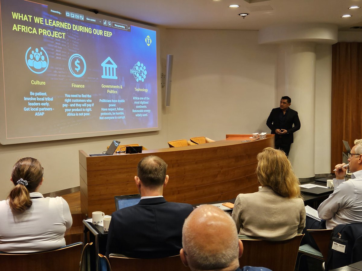 @NefcoNordic Be patient, find the right customers for the right product, and politicians have double power. And: #Africa is one of the most digitalised continents and #renewableenergy is widely used. Lessons learned by <a href="/AguileraMario/">Mario Aguilera</a> <a href="/Tespack/">Tespack</a> 🤩4/X #impinv #developmentfinance