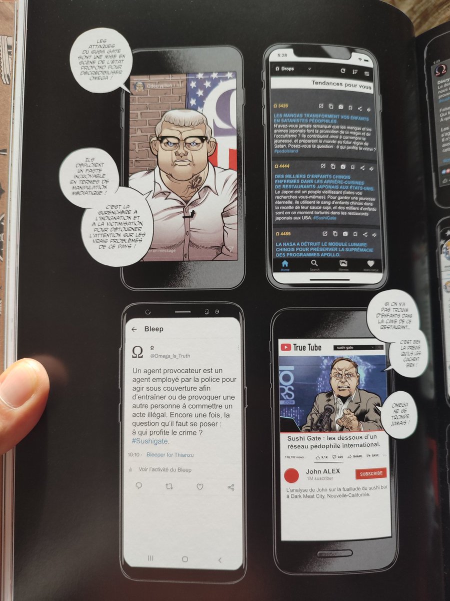 LRavaillac's tweet photo. Avis aux fans de BD et de théorie du complot. Lino et Vinz sont de retour !
"Sur les réseaux sociaux, un internaute anonyme, un certain « Ω », prétend vouloir réinformer le peuple"
Ça vous rappelle rien ?
#MFK2 @realMutafukaz @label619 https://t.co/ZnqkMc2zAg