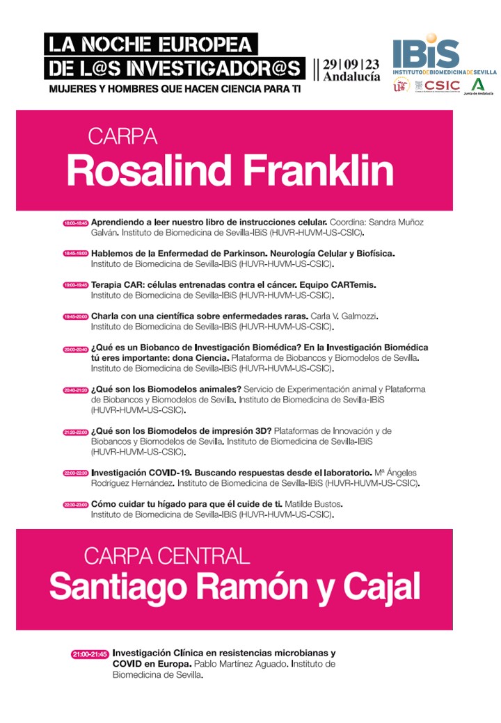 Buenos días ☀️

📌Os proponemos un #planazo para este #viernes

🌙🔍¡La Noche Europea de l@s Investigador@s!

Una cita con el lado más humano de la #investigacion en la que el <a href="/ibis_sevilla/">IBiS</a> estará presente. 

➕info: …osinvestigadores.fundaciondescubre.es/sevilla/ 

#MSCAnight #NIGHTspain #EUmissions
