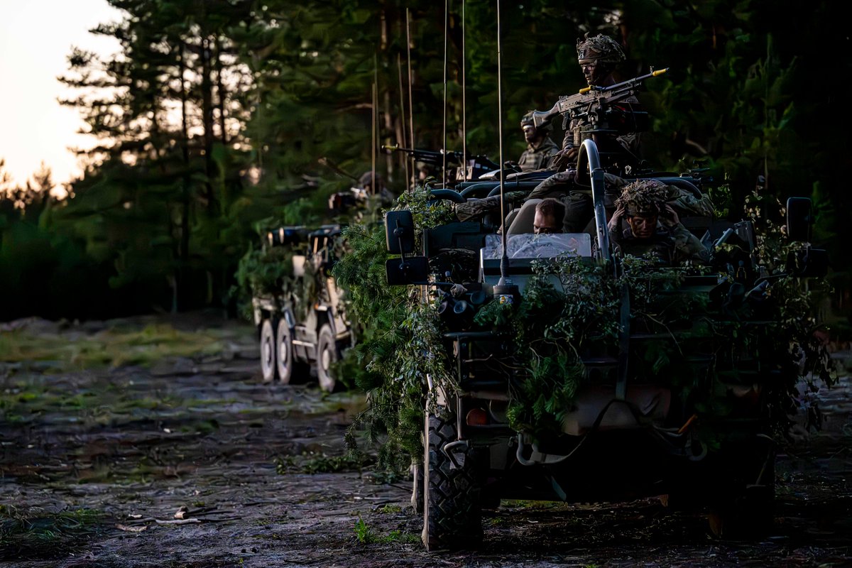 Along with @NATO colleagues, @TheRoyalLancers have participated in a multi-national exercise operating in Lithuania and Latvia. This opportunity demonstrates integration between regional partners continuing to make us #StrongerTogether