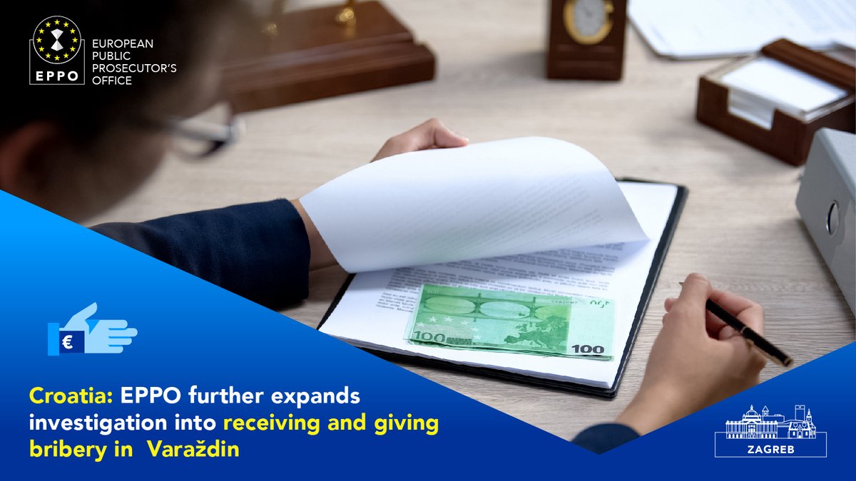 New findings in our bribery investigation into the renovation project of a wastewater treatment plant in the city of Varaždin 🇭🇷. The EPPO in Zagreb expands the investigation. 👉More: eppo.europa.eu/en/news/croati…