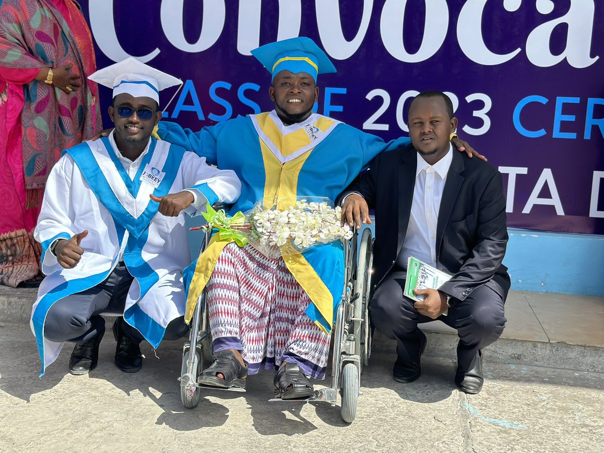 Congratulations to the diffently abled students who graduated yesterday from Jobkey University in Mogadishu! 🎉 As a teacher, I am aware of the hardships and struggles many of these students have gone through to reach this level. It’s heartwarming to see them fulfill their…