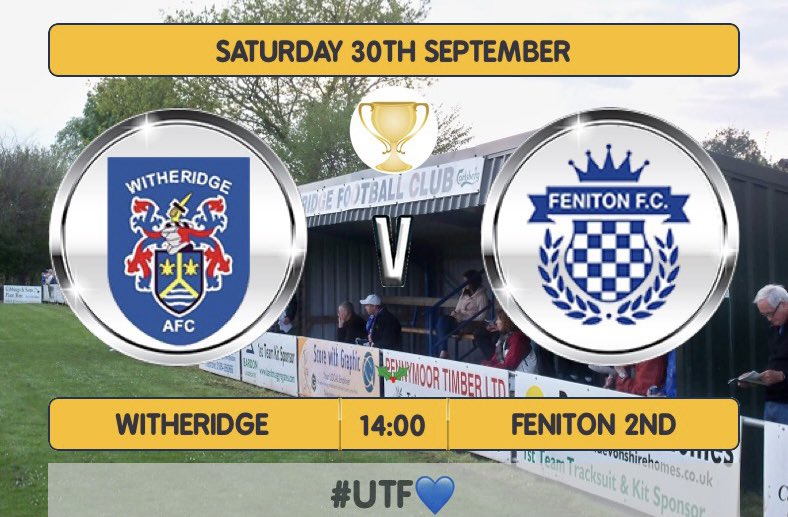 FenitonFC_'s tweet photo. ⚽️ 𝐔𝐏 𝐍𝐄𝐗𝐓! 👊🏻 The ressies return to Devon Senior Cup action looking to progress in to Round 3…

🔵 Fenny Reserves
��� @witheridgefc 
🏟 Edge Down Park
⏰ 14:00 KO
🏆 @devon_fa Senior Cup

#UTF💙 https://t.co/ovBIb2N539