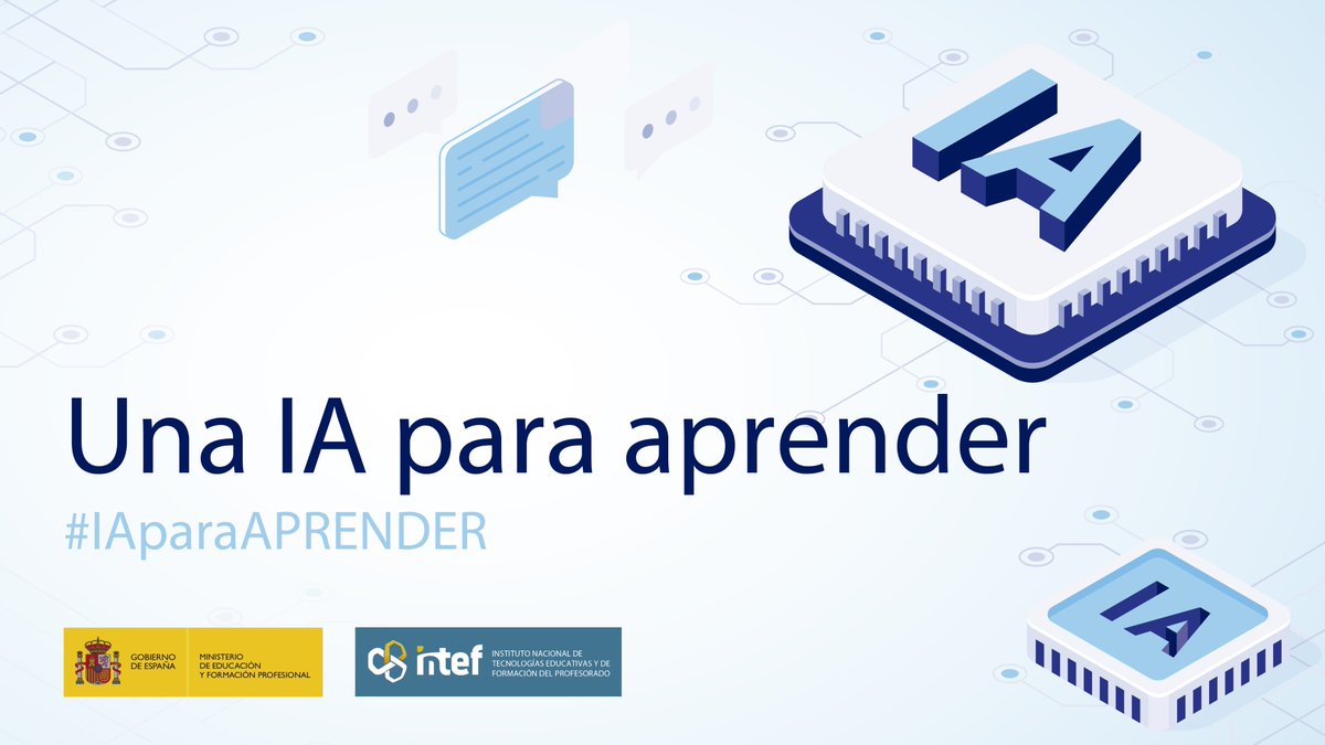 💡Abierto plazo de inscripción para el MOOC: Una IA para aprender

🔎🧠¡Descubre qué es la IA y cómo aplicarla a la educación! Compartiremos ideas de cómo la IA generativa puede ayudarnos en nuestras funciones docentes #IAparaAPRENDER

👉 enlinea.intef.es/courses/course…