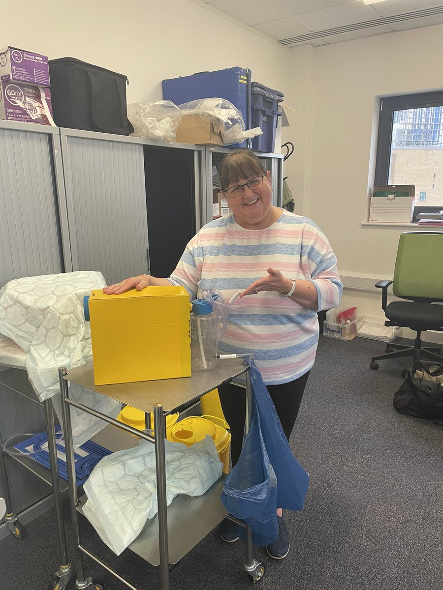 Here’s one they made earlier! Thanks <a href="/jeanette_247/">JeanetteDoherty</a> and hubby for your ingenious suction machine for the <a href="/nmcnews/">Nursing and Midwifery Council</a> ToC training we do <a href="/UHSFT/">University Hospital Southampton 💙</a>