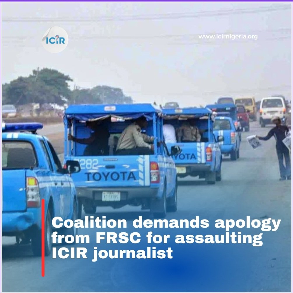 TheICIR's tweet photo. THE Coalition for Whistleblowers Protection and Press Freedom (#CWPPF) has condemned the attack on a reporter with the International Centre for Investigative Reporting (ICIR), Mustapha Usman, by officers of the Federal Road Safety Commission (@FRSCNigeria).
https://t.co/PMWQNSfnWO
@MRA_Nigeria @IPCng @CJIDAfrica
