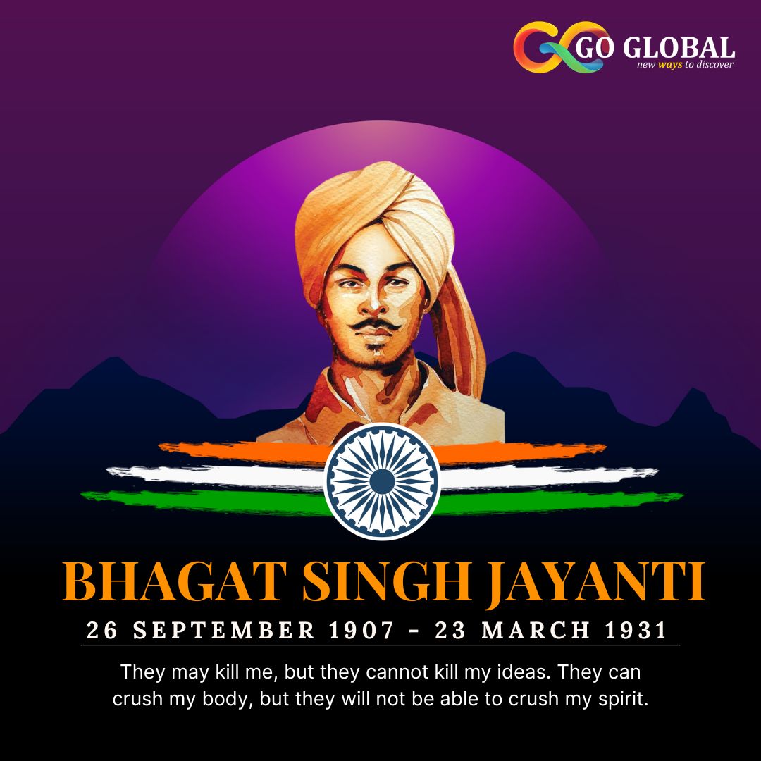 Bhagat Singh was not just a name; it was a spirit that ignited the fire of freedom in every Indian’s heart. 

#sahidbhagatsingh #bhagatsingh #legend  #bhagatsinghbirthday  #trending #sep #1907 #1931 #birthday #legend #GoGlobalWays #Codingforkids