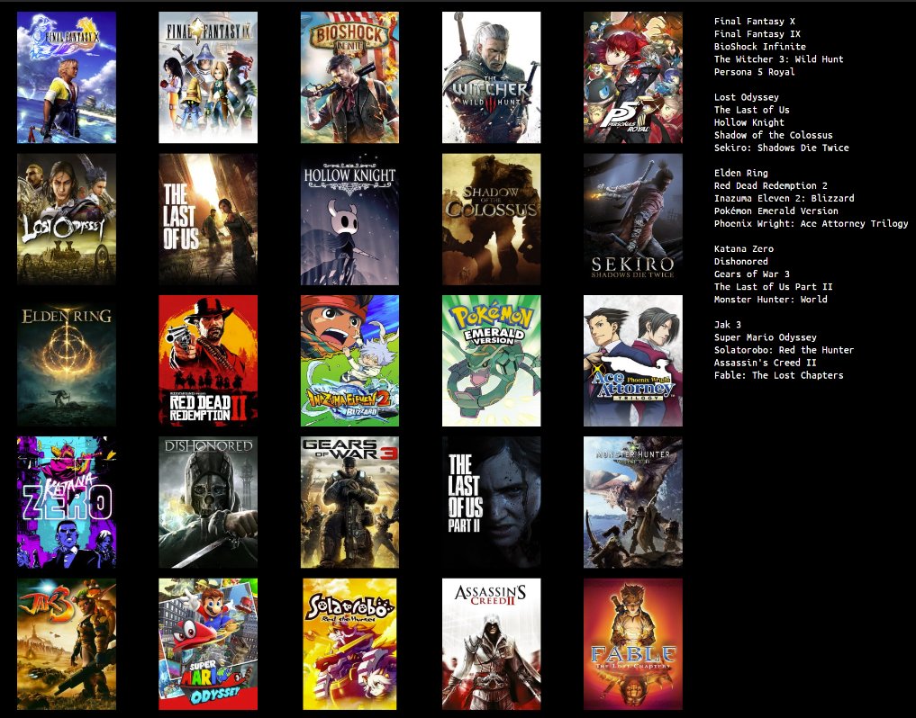 doxus_'s tweet photo. me ha costado bastante elegir los últimos juegos, ya no se me ocurrían más, de hecho tengo la sensación de que me dejo alguno que otro, además de que no quería repetir saga https://t.co/27CuhtxRXp