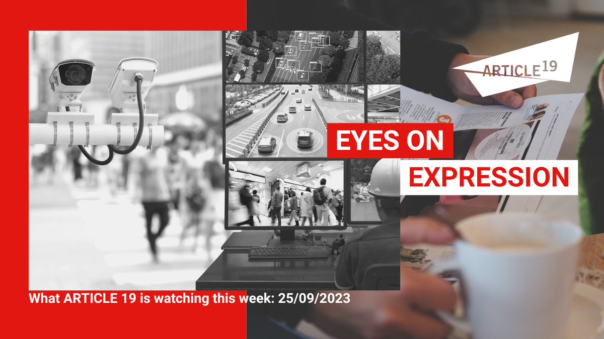 👁‍🗨This week in #EyesOnExpression: 

China’s ban on ‘offensive’ clothing, spyware in Egypt, and how private messages on Facebook can lead to a jail sentence in post-Roe United States.

Plus a huge victory for indigenous communities in Brazil.
🔻