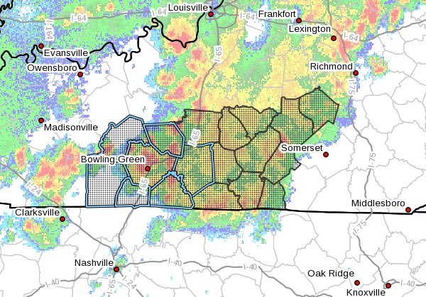 wxornotBG's tweet photo. NWS agrees. Flood Watch has been issued for the entirety of #WABBLES through 1p this afternoon. #AvoidFairview #kywx https://t.co/unhs929dFG