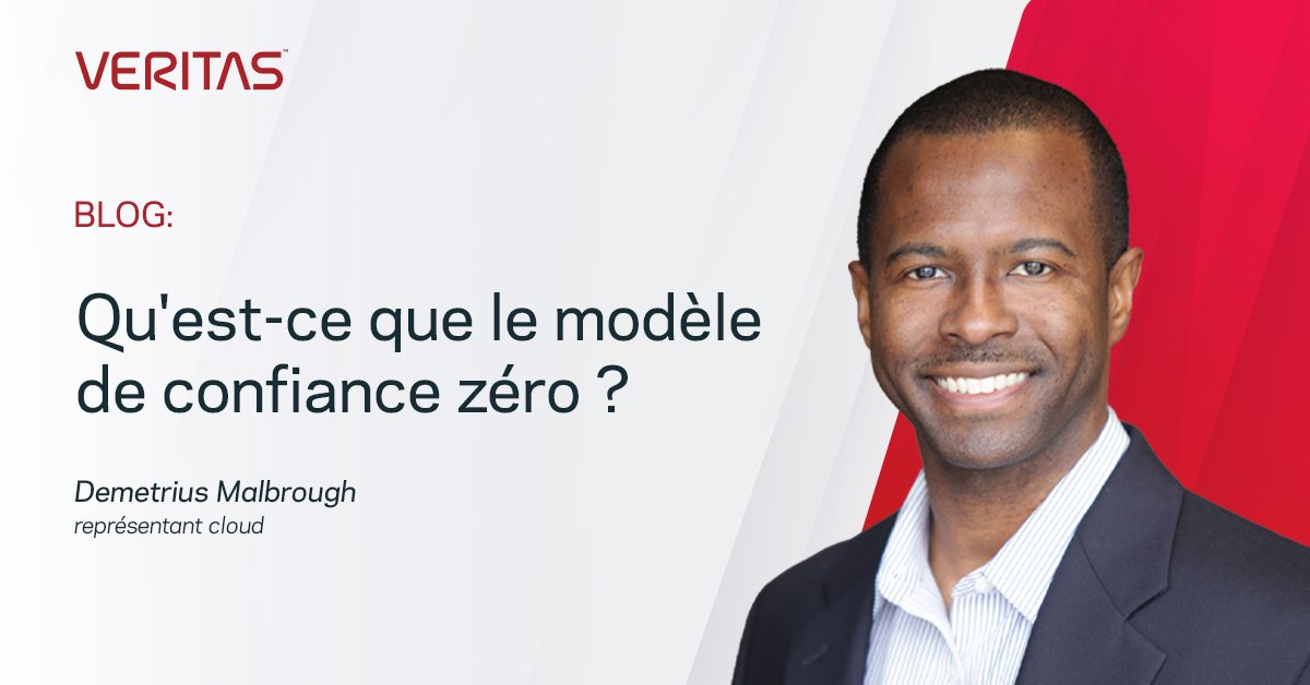 La technologie a évolué, tout comme la complexité de la protection de vos données. Découvrez le principe de confiance zéro avec Demetrius Malbrough, représentant Veritas #Cloud :  vrt.as/440RBky