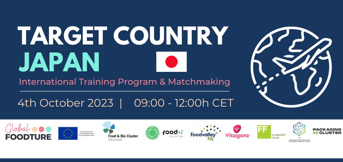 GFoodture's tweet photo. 📢 Join us on October 4th for an International Training Program on #Japan! 🌍🤝
📅 Date: October 4th
⏰ Time: 9:00 – 11:00 CEST
📍 Sign up here: https://t.co/WGyyyo75bV https://t.co/Jq5cztXKed