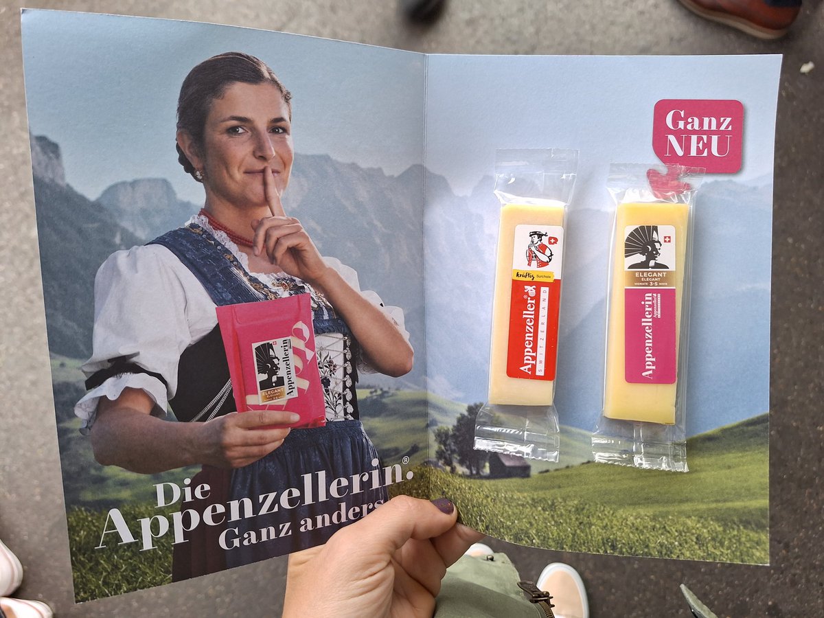 Today is a great day. After getting the right to vote in 1991, women from the Appenzell canton have done it again: in 2023, we have cheese for girls 🎀 🤦‍♀️