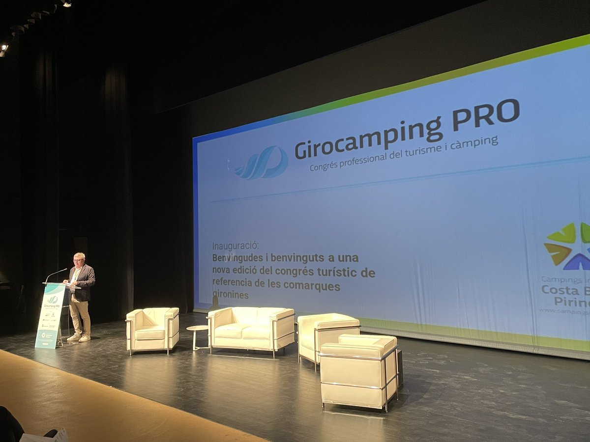 📣 El president de l’ACG <a href="/MGotanegra/">Miquel Gotanegra</a> inaugura #GirocampingPRO i dona les gràcies als participants d’aquesta 5ena edició. Reconeix també la bona feina del sector, que amb treball i esforç s'ha convertit en un model de referència a escala internacional.