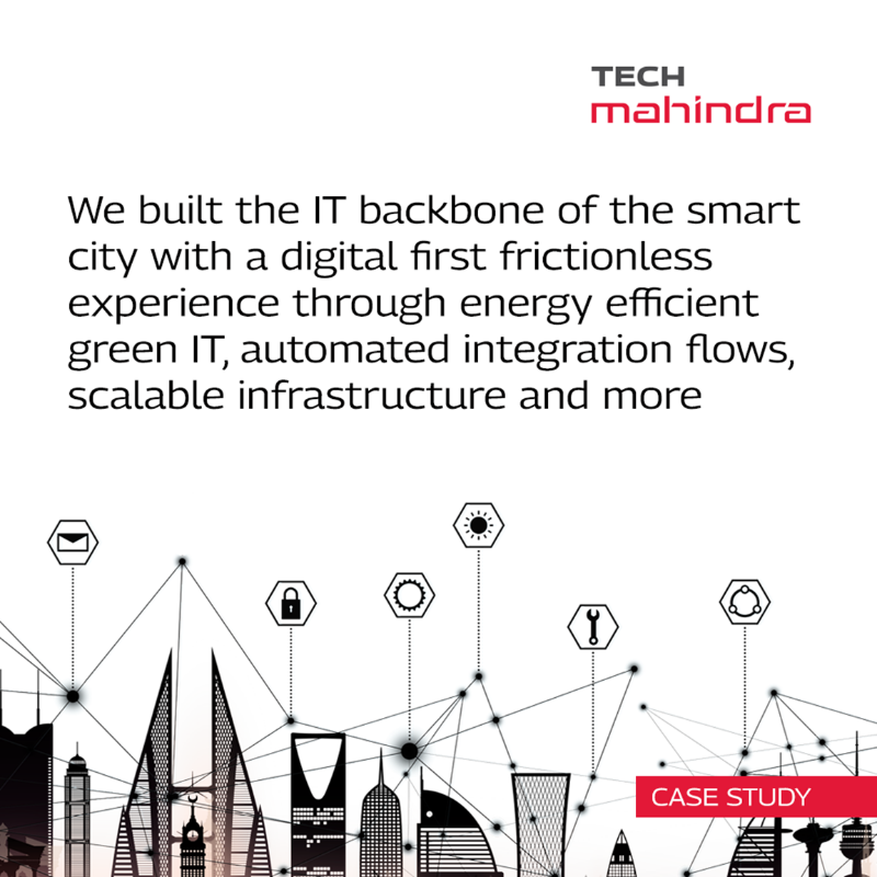 tech_mahindra's tweet photo. Smart cities are built on smart IT strategies
Here is how @Tech_Mahindra delivered digital IT strategy and roadmap for a #sustainable middle-eastern smart city for a frictionless, omnichannel experience.
Know more: https://t.co/aksNnIxNRK
#DigitALLScape #NxtNow #IT #SmartCity