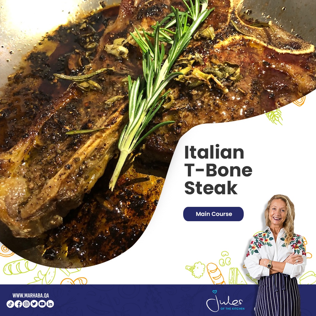 MarhabaQatar's tweet image. This week&apos;s main course recipe is a great family pleaser and can be repeated often as it is so easy to make.

FULL RECIPE HERE ▶ tinyurl.com/5n85ur36

#MarhabaQatar #JulesOfTheKitchen #MainCourse #Steak #TBone
