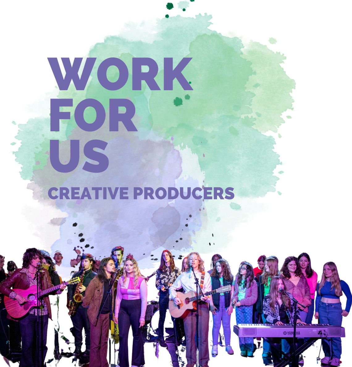 We're hiring 3 Creative Producers! 📢

If you have a specialism in music, dance, or digital arts and experience delivering events, plus a passion for empowering inclusive youth creativity, we want to hear from you! 

📆 Closing date - 17 October 
Apply: bit.ly/3EMLNjP