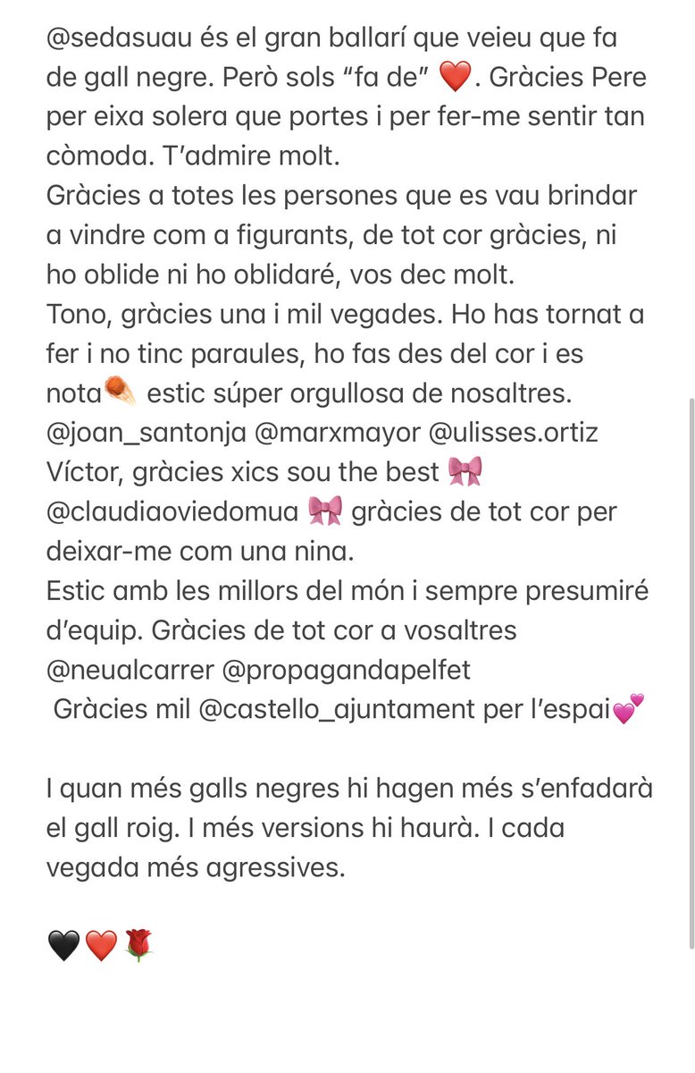 lamariabs_'s tweet photo. ❤️No es rendeix un gall roig, més que quan està ja mort❤️
A totes les víctimes d’un gall negre. 
A les assassinades
als encausats
als milers de Guillems
als desnonaments
als migrants
als mestres 
als sanitaris
als morts de guerra 
a la gent treballadora 
https://t.co/qEo2xL6iHs https://t.co/n5VYMBZHrE
