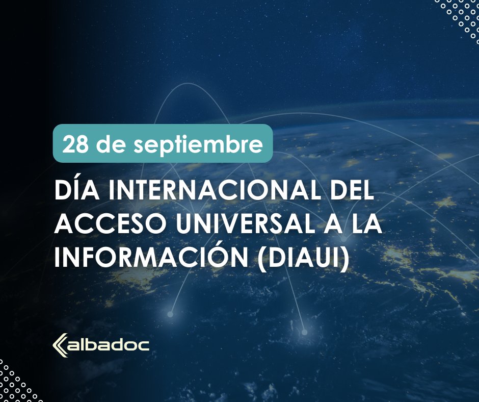albadoc_es's tweet photo. Nos unimos a la celebración del Día Internacional del Acceso Universal a la Información proclamado por @ONU_es y respaldado por @UNESCO_es 🌐.
Este año, el #DIAUI destacará la importancia del espacio en línea para el #AccesoALaInformacion 📲.
#AccessToInfoDay
#DerechoASaber https://t.co/RERIC1D87m