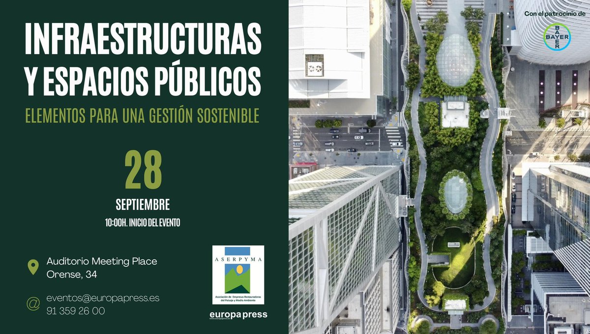 ES_Despoblacion's tweet photo. 🗣️ La presidenta de la #AECD, Lídia Mª Díaz hoy en el Encuentro Informativo 'Infraestructuras y espacios públicos: elementos para una gestión sostenible' organizado #ASERPYMA. 👇
🗓 Jueves 28 de septiembre
🕙 10:00
🔗 https://t.co/Qqyvi6NpRb
#EPEncuentroInfraestructurasVerdes https://t.co/8JYaPULQLu