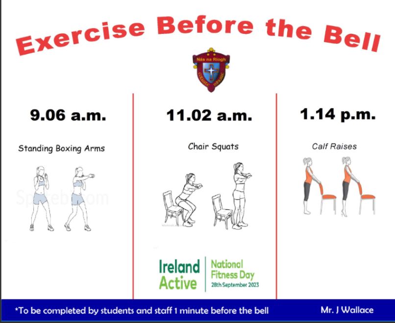 StMarysCollege's tweet photo. Great to celebrate National fitness Day with our Exercise before the Bell initiative. Many thanks to Mr J Wallace for putting our little programme together for the school community. https://t.co/uymgjWQ2GE