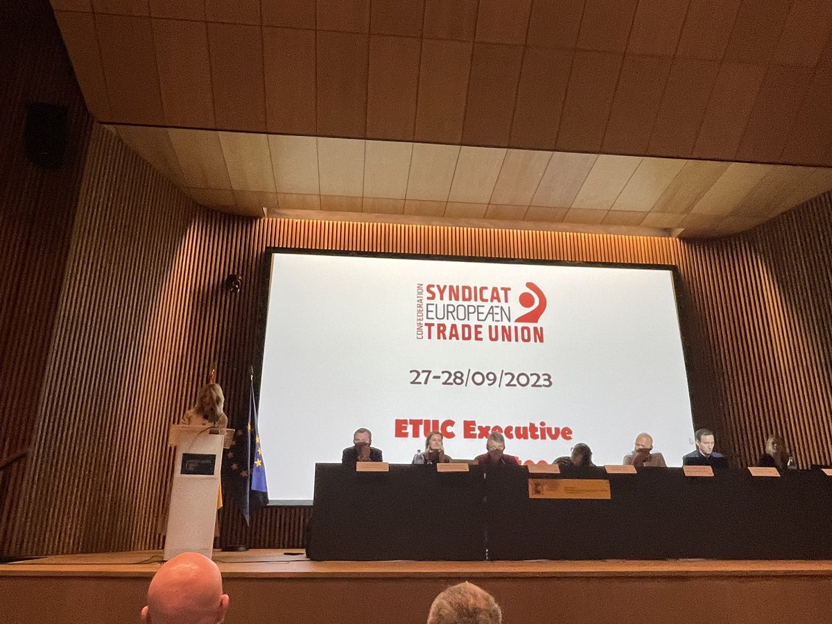 ’Trade unions are more important than ever - they are central for our #democracy’ says 🇪🇸 minister for work @Yolanda_Diaz_ at the @etuc_ces ExCo #labourrights