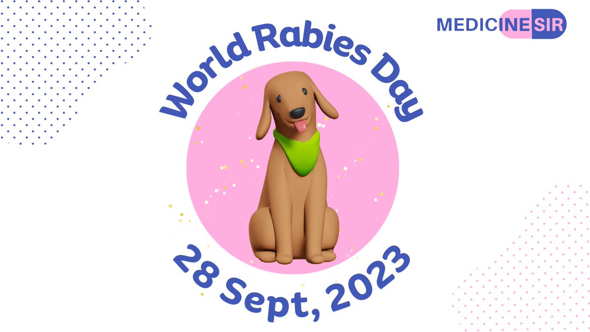 MedicineSir's tweet photo. World Rabies Day- An international awareness campaign coordinated by the Global Alliance for Rabies Control, a non-profit organization with headquarters in the United States.
#MedicineSir #healthandwellness #medicineinfo #healthcare #WorldRabiesDay #Rabies #wellness #health https://t.co/yPzdieYhIv