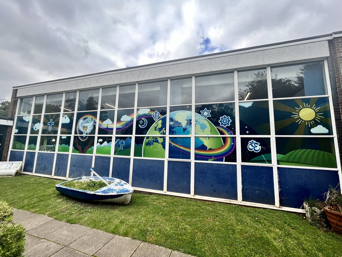 twothirdsdesign's tweet image. “The displays look amazing!  Attention to detail is amazing too and school looks very welcoming, the end result is fantastic!” Business Manager - St. Mary’s C of E Academy. #schoolValues #windowVinyl