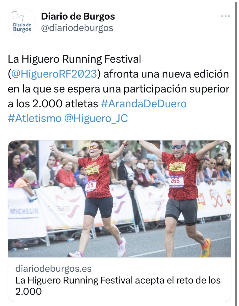 picotaragudo's tweet photo. No podía ser de otra manera… Nuestros Taragudos Edu e Inma ilustrando la noticia de la @HigueroRF2023 en el @diariodeburgos Eso es tener criterio al elegir la imagen😉👏🏻👏🏻👏🏻👏🏻👏🏻#NocturnaFuentecen 
@edump70 https://t.co/Tzyao5OC5d