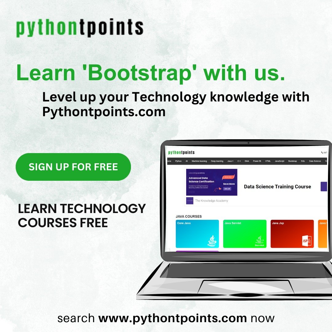 pythontpoint's tweet photo. Learn about "BOOTSTRAP" with https://t.co/XOEKuX8Xha absolutely FREE...
#learn #learning #Bootstrap #freetutorial #freebootstrap #freetutorialflorbootstrap #bootstrapfree #git #Bootstraptutorial #learnbootstrap4 #tutorial #tutorialpoint #bootstrap4tutorial #learnbootstrap4free https://t.co/OirHm3EGAv