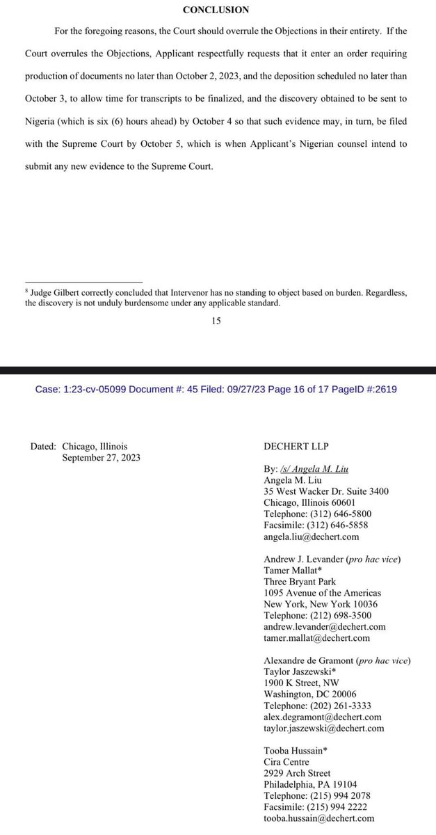 IsaBature3's tweet photo. BREAKING: Atiku files response in US Court, insists on the earlier judgment that ordered the release of Tinubu's records at CSU

Atiku asked the court to order the release of the records before Oct 3 in order to allow him use the documents at the Supreme Court in Nigeria on Oct 5 https://t.co/8VcgI26iHM