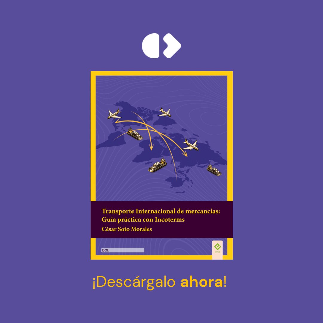 cajonguitud's tweet photo. ¿Quieres conocer más del transporte internacional de mercancías?

El Mtro. César Soto Morales (@MtroCesarSotoM) nos ofrece, en su libro publicado por la @FESAragonUNAM, una guía práctica que te permitirá conocer a detalle a los #Incoterms.

¡Descárgalo ya!
https://t.co/fSWbV93LGa https://t.co/tn3bEyOUbv