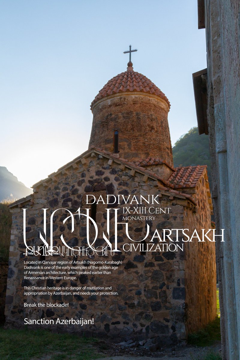 Ruben Malayan (@malayanruben) on Twitter photo We call on <a href="/UNESCO/">UNESCO 🏛️ #Education #Sciences #Culture 🇺🇳</a> to declare Armenian Christian monuments in Artsakh (Nagorno Karabagh) World Heritage Sites. People can run, but monuments cannot. Ganzasar, Dadivank and Amaras are in most danger because they are symbols of our civilization on his land. Help spread the message. We call on <a href="/UNESCO/">UNESCO 🏛️ #Education #Sciences #Culture 🇺🇳</a> to declare Armenian Christian monuments in Artsakh (Nagorno Karabagh) World Heritage Sites. People can run, but monuments cannot. Ganzasar, Dadivank and Amaras are in most danger because they are symbols of our civilization on his land. Help spread the message.