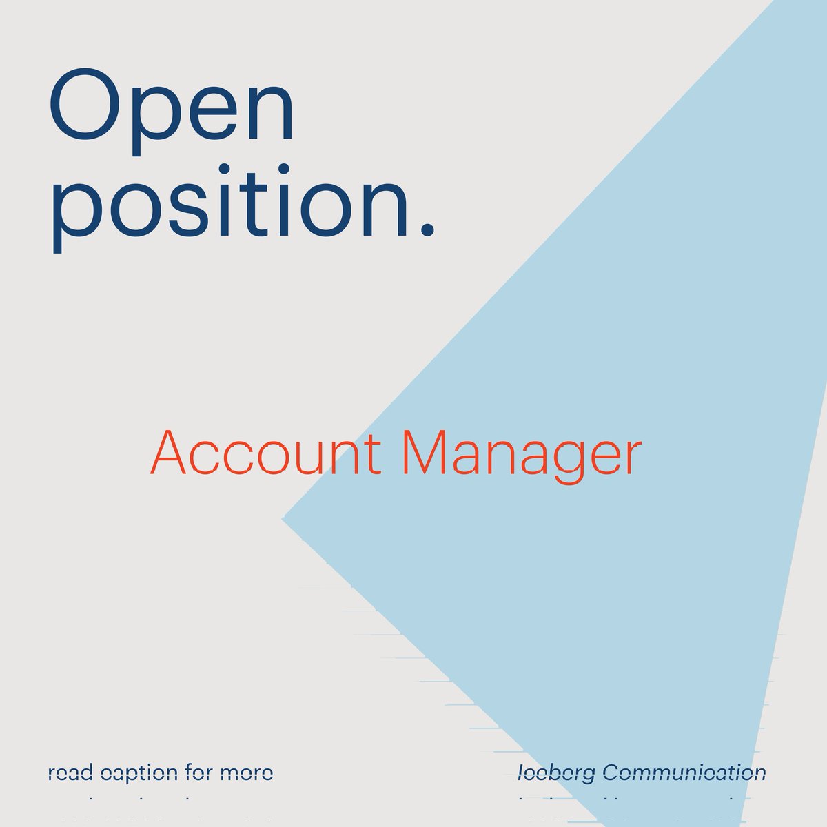 IcebergComm's tweet photo. Do you have an expertise of at least 5 years in managing marketing campaigns and fostering strong client relationships? If so, we invite you to join our team at Iceberg Communication as an Account Manager.

✉️ Send your CV before Oct. 5 at contact@icebergcommunication.com https://t.co/bAG8ex4k9b