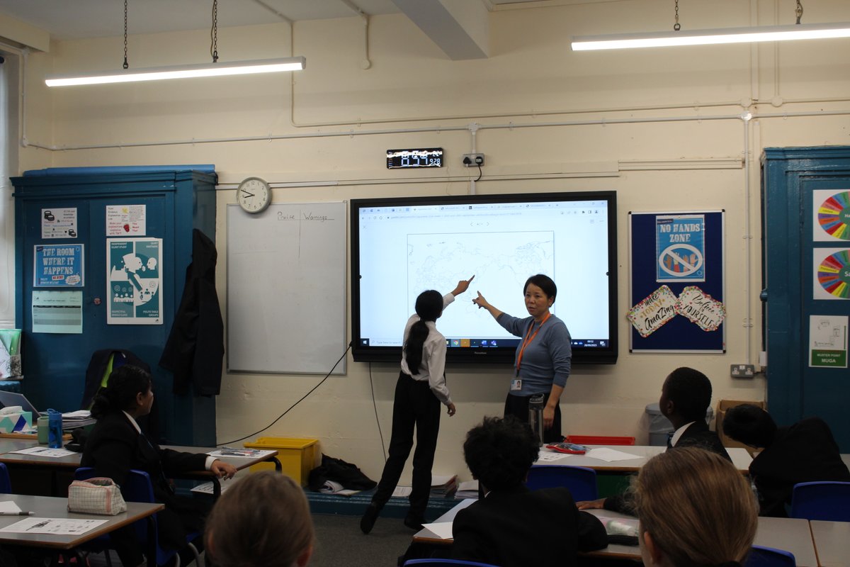 Ninestiles's tweet photo. It was great to see Japanese Club in action this morning.  Our students were learning about about how the world map looks from a Japanese viewpoint and the history of Japan's relationship with its neighbours. https://t.co/3eABRZJYdf
