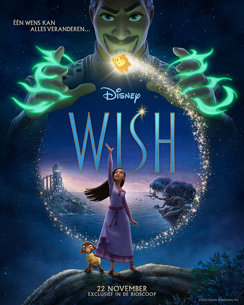 Doe een wens! ✨ Laat je betoveren door de gloednieuwe poster van Disney’s #Wish, vanaf 22 november exclusief in de bioscoop.