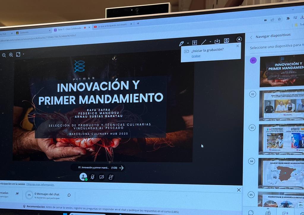Just started the classes of Marine Product Selection and Fish Related Culinary Techniques for the <a href="/BCulinaryHub/">Barcelona Culinary Hub</a> online master's degree in Product and Sustainable Gastronomic Creativity together with Rafa Zafra and Federico Mancosu (<a href="/EstimarZafra/">ESTIMAR</a>)🐟