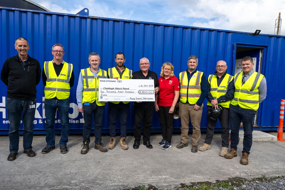 <a href="/MJConroyGroup/">MJ Conroy</a> delighted to support to the recent fundraising efforts on a Boston Scientific Galway site for the Claddagh Patrol Watch. The fundraising, organised by the main project contractor, <a href="/KirbyGroupEng/">KirbyGroupEng.</a> on the 38Kv project raised €2,800 for the charity.
<a href="/IWSie/">k</a>