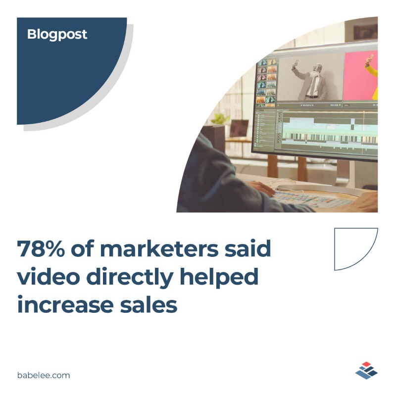 Babelee_video's tweet photo. 69% of people prefer watching a short video to understand the features of a product or service. What should be in your sales video? Read the post!​
#videomarketing #videostrategy