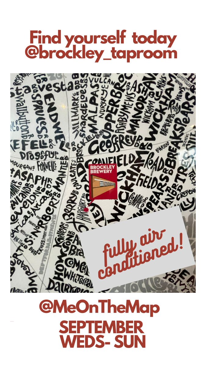 Be quick, September's running out fast! @meonthemap with us for the rest of the month. Find yourself @brockley_taproom this evening from 5pm.  #brockley #croftonpark #newcross #lewisham #supportlocal #craftbeerhour