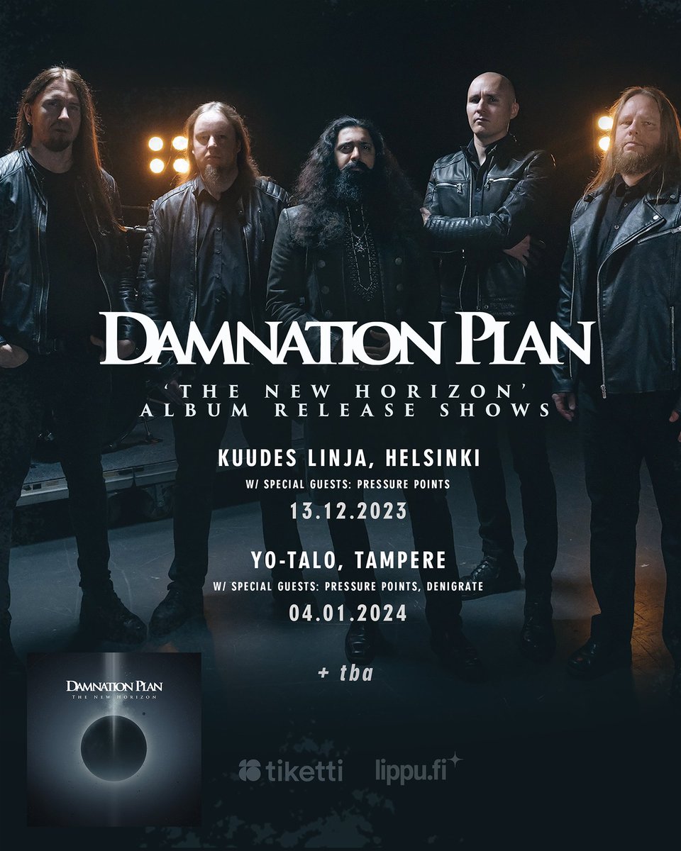 Holá! Here's the upcoming album release live shows with the new updated dates! We're looking forward to seeing you there! More to come! 🤘 Find all the events w/ related infos incl. their ticket pre-sales here: lnkfi.re/damnationplan