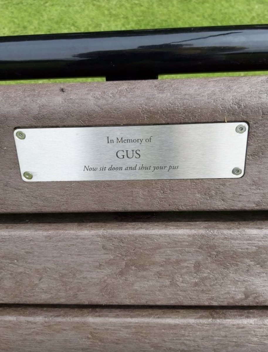 A park bench in Dundee, the best city in the world.