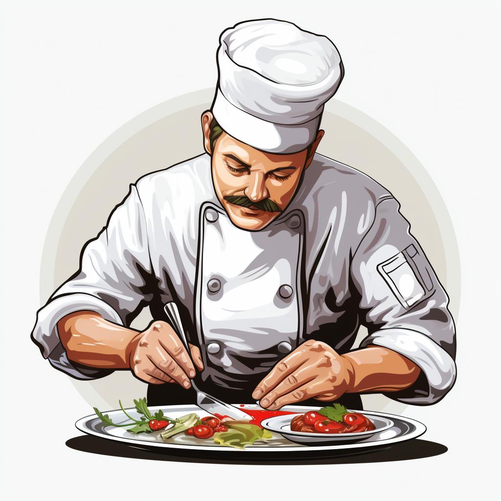 teengineer1010's tweet image. Clipart of a chef perfecting the art of plating with tweezers #clipart  #chef  #perfecting  #art  #plating  #tweezers