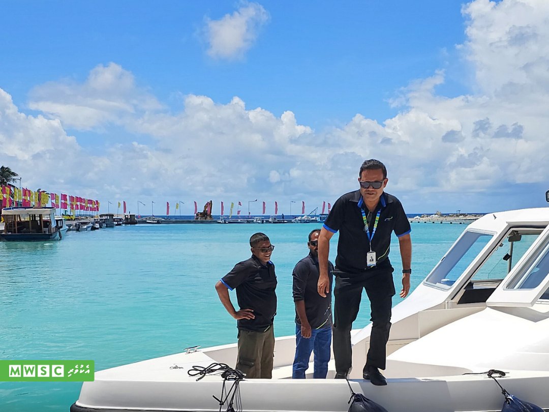 MWSC_Official's tweet image. Managing Director @hassanshaahu, Deputy Managing Director @shareef414 and Members of Management Team visit B.Kamadhoo for the inauguration of Water &amp;amp; Sewerage project undertaken by #TeamMWSC

#MWSCAsaasee
#MWSCProjects