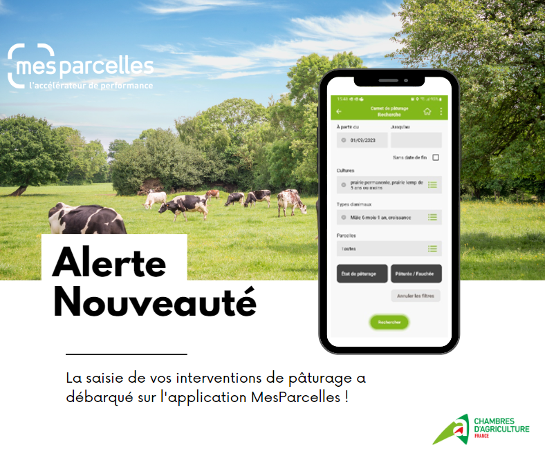 MesParcelles_'s tweet photo. [Salon 🐄] 2nde journée au @SommetElevage

🎉Grande nouveauté de ce salon 👉L’application mobile #MesParcelles inclut la saisie et la consultation de vos interventions de pâturage directement sur la carte des parcelles avec votre smartphone.

💬Demandez une démo sur le stand C72 https://t.co/9XrgQEagiy